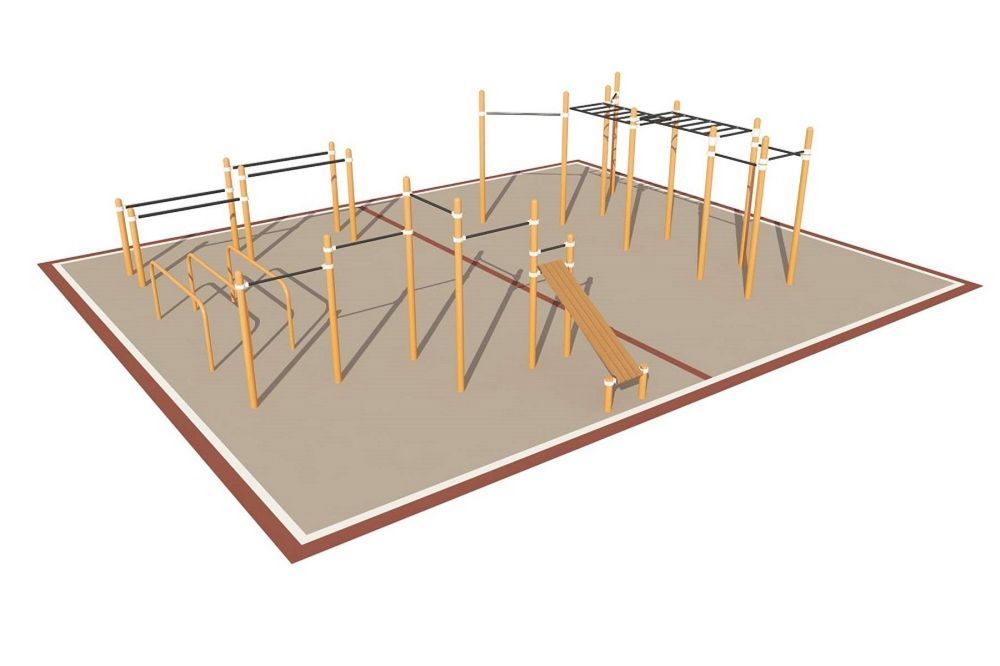 Площадка уличная для воркаут Дворовая Pioner A16715