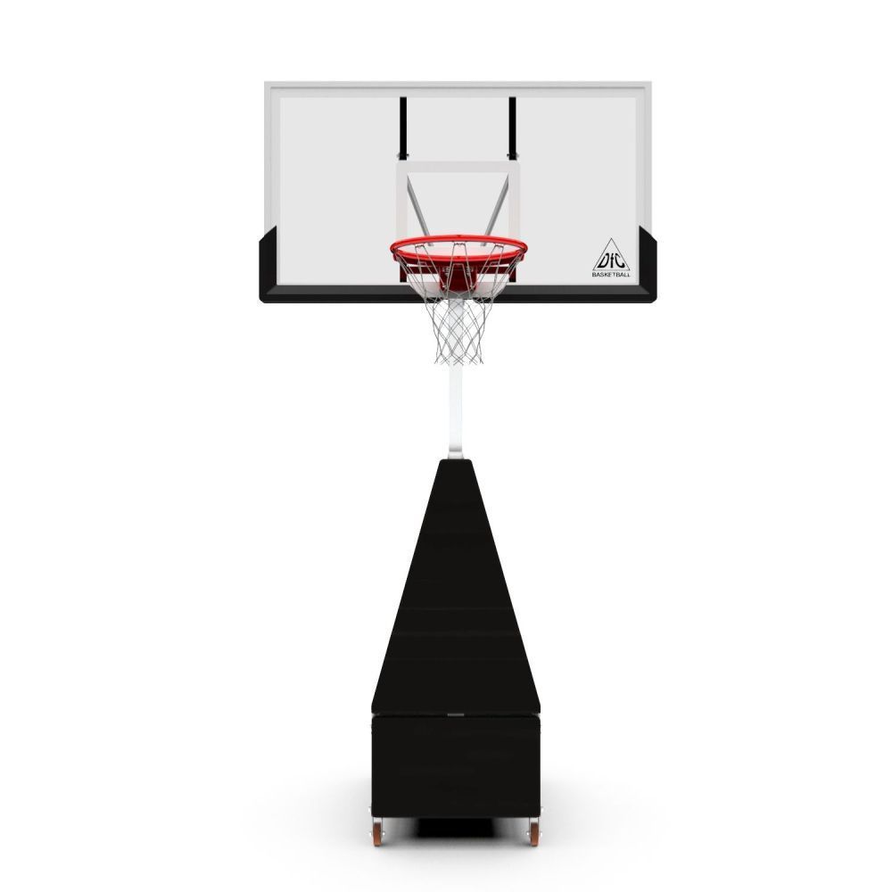 Баскетбольная мобильная стойка DFC STAND56SG 143x80CM поликарбонат (3кор)