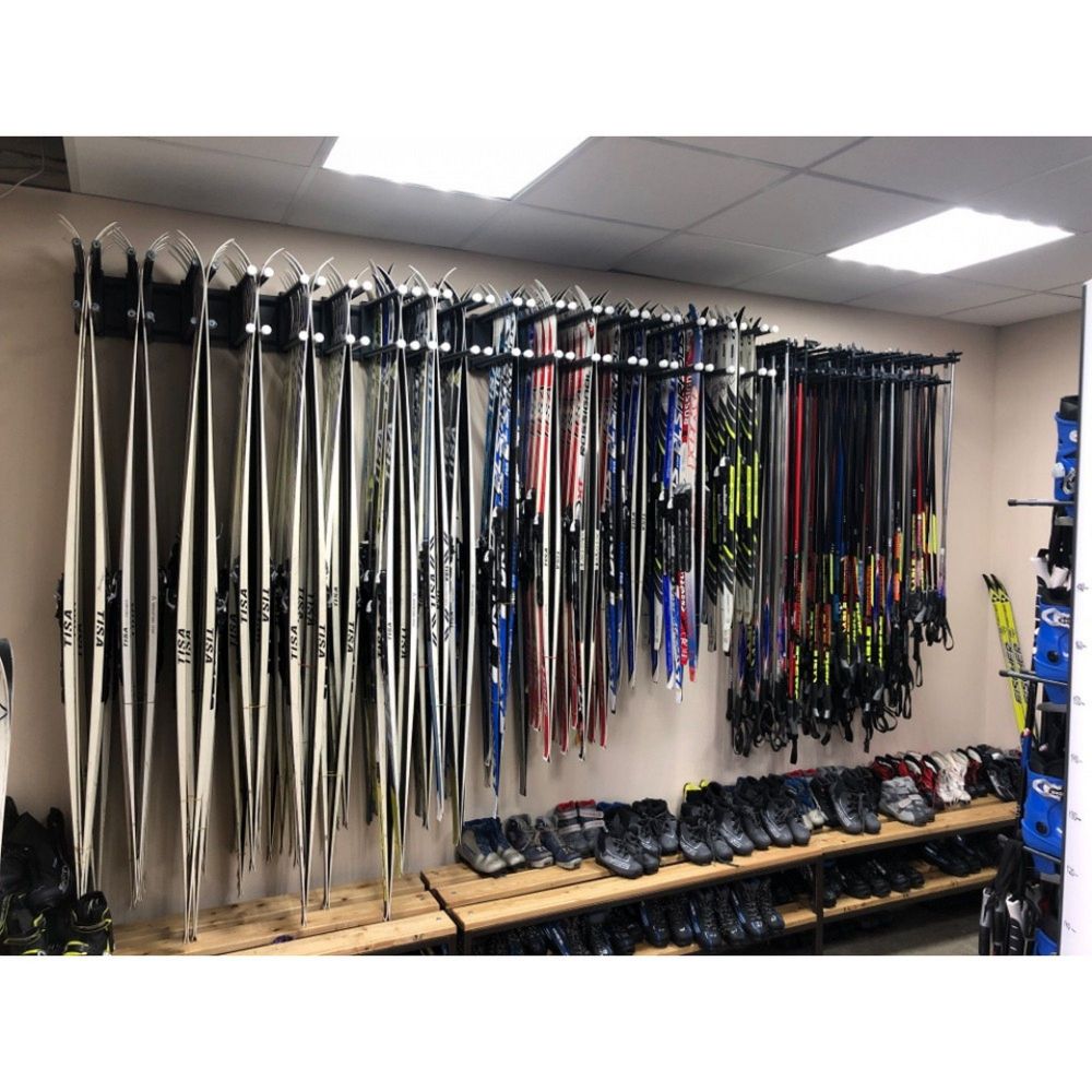 Вешалка Премиум-У для беговых лыж, пристенная 25х207х45см  VBLPY-105
