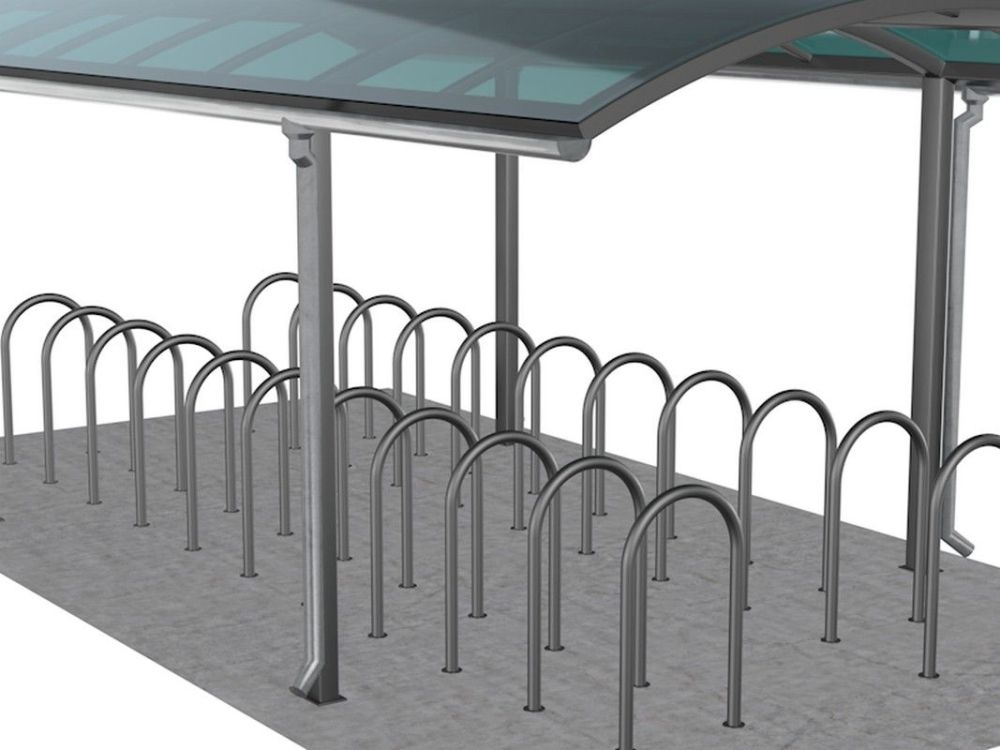 Велопарковка с навесом на 20 мест  Pioner A10102