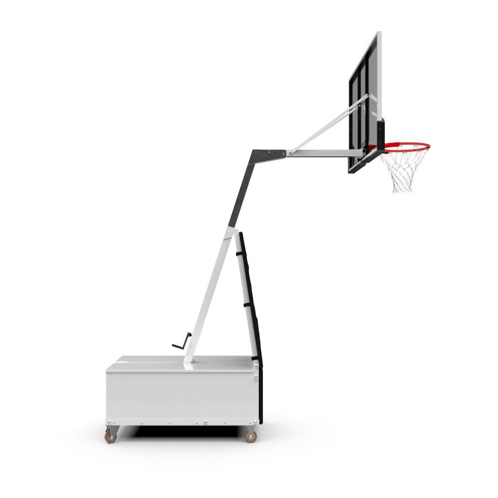 Баскетбольная мобильная стойка DFC STAND60SG 152x90CM поликарбонат (3кор)