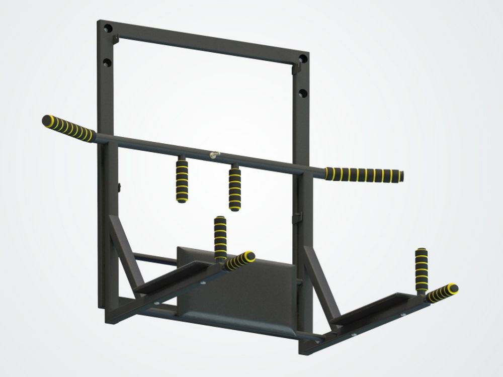 Турник 3 в 1 на раме сварной Прайм, черный