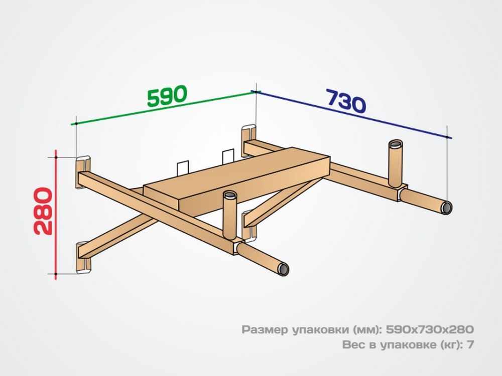 Брусья-пресс настенные ПульсАп+Пресс белый