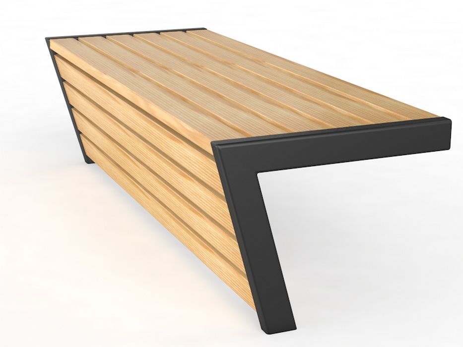 Уличная скамейка без спинки  длина 1500 мм  Pioner A10968