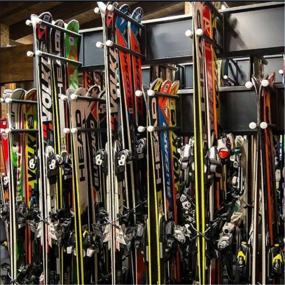 Стеллаж Премиум-У для беговых лыж, двухсторонний 219х155х90см  BLPY-126