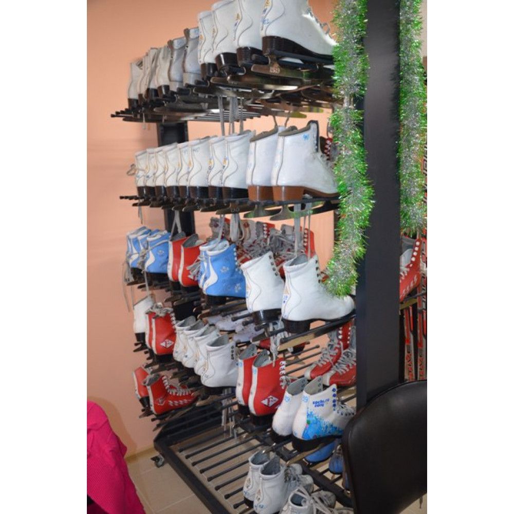 Стеллаж «Премиум» для коньков и роликов, односторонний, 25 пар, 5 полок, KP5-25