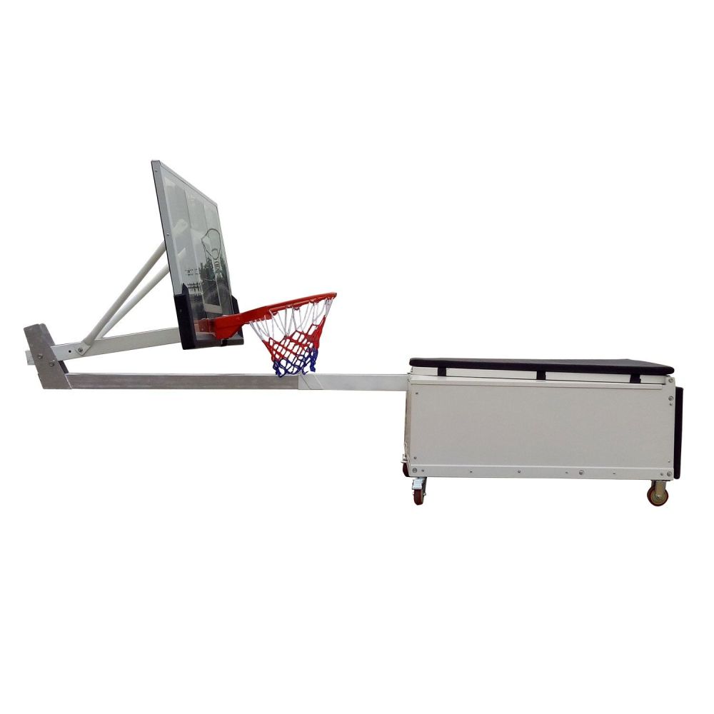 Баскетбольная мобильная стойка DFC STAND56SG 143x80CM поликарбонат (3кор)
