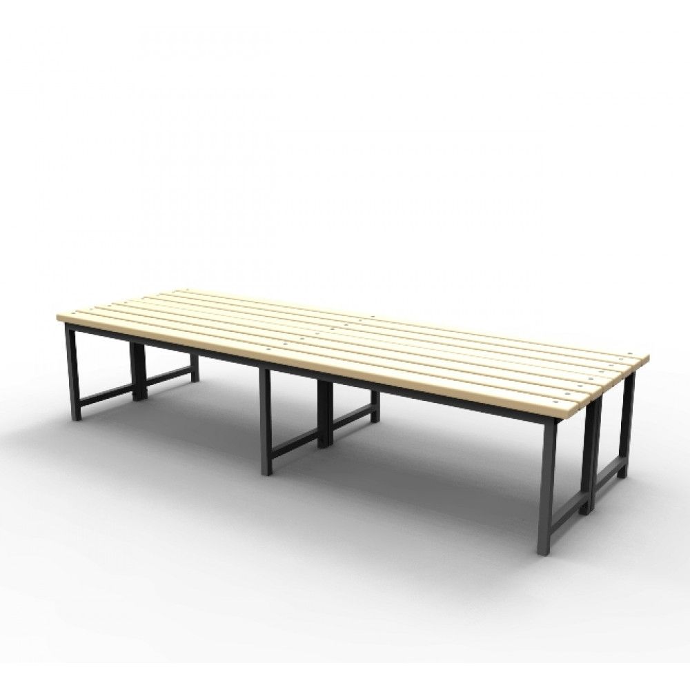 Лавка для раздевалок двойная (пластик 20 мм) 150x67х40,5см LD 150/73/40