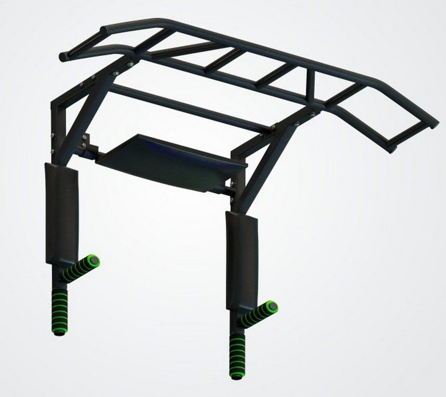 Турник-брусья-пресс разборный с доп. хватами Прометей, черный