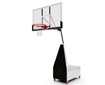 Баскетбольная мобильная стойка DFC STAND60SG 152x90CM поликарбонат (3кор)